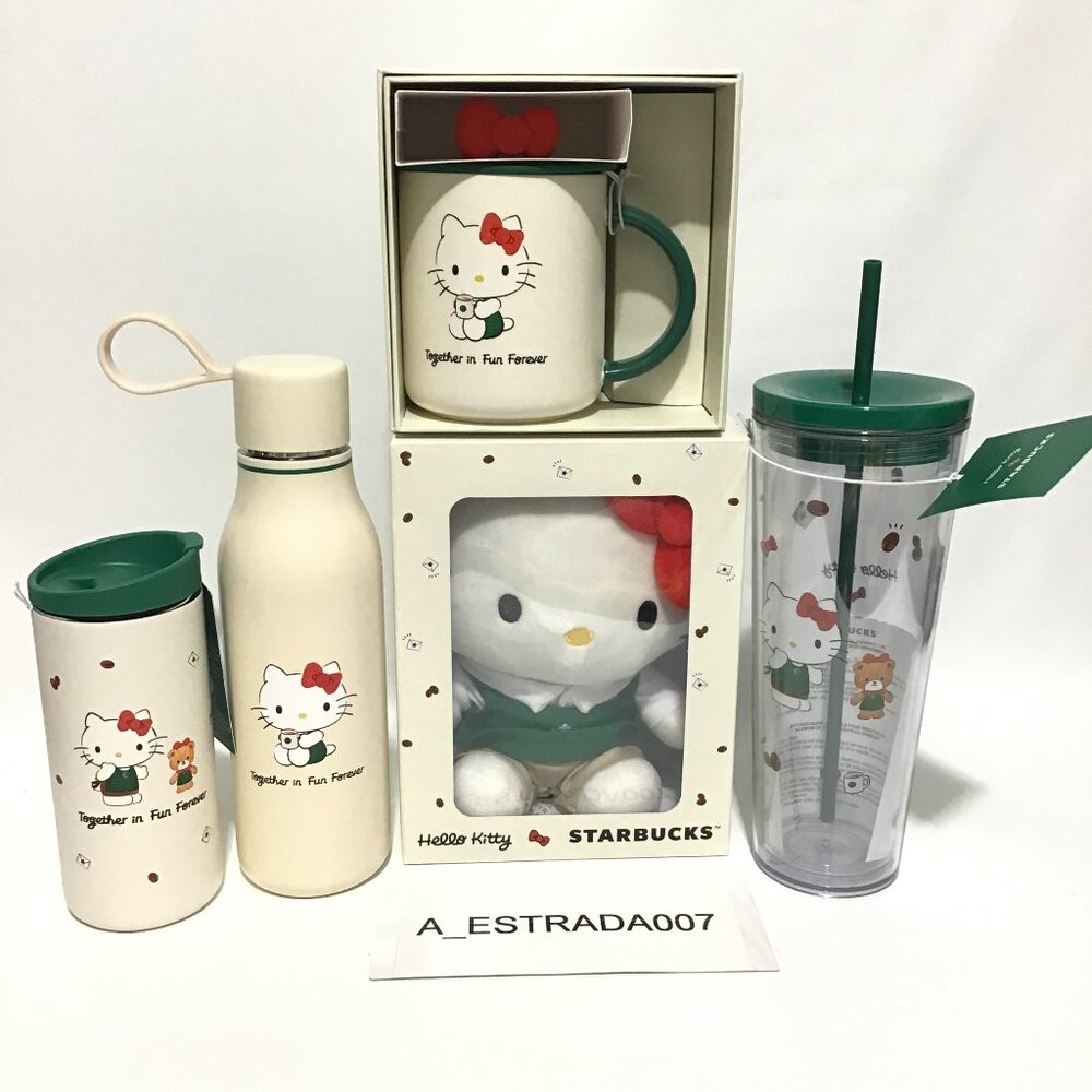 New Starbucks x Hello Kitty 2025 Collection Limited Edition Lot of 5 - Deadstock